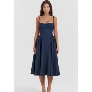 NWOT Women's Navy Blue Corset Dress